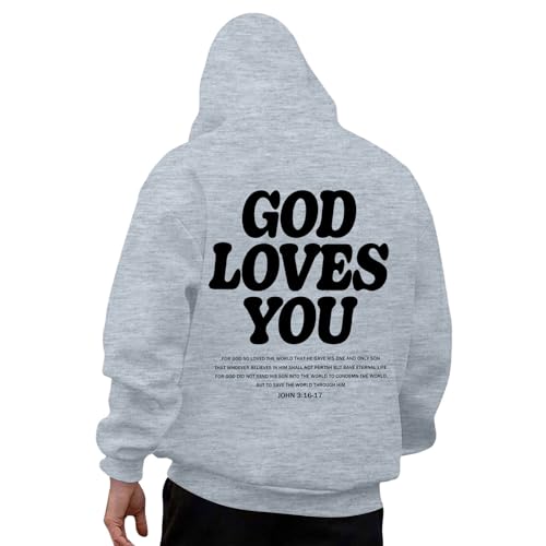 Men's Tracksuit 2 Piece God Loves You Christian Faith Hoodies Sweatshirts and Jogging Sweatsuits Sets Gym Sweat Suits2