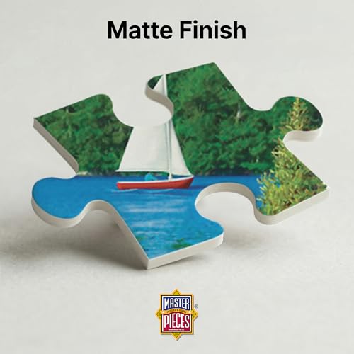 Image of MasterPieces Memory Lane Lakeside Memories Cabin Lake Large EZ Grip Jigsaw Puzzle by Alan Giana, 300-Piece