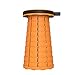 Sgabello telescopico da campeggio regolabile da 6 a 46 cm, sgabello da pesca per esterni, per campeggio, pesca, escursionismo, leggero e robusto sgabello pieghevole (arancione)