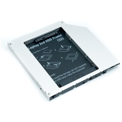 QUMOX Laptop 2nd HDD SSD DVD Bay Caddy Adapter for 2.5''/9.5mm Universal CD/DVD-ROM SATA TO SATA Hard Drive External Enclosure Cover