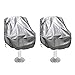 Gicov Boat Seat Cover 2 Pack Waterproof Captain Chair Cover Weather Resistant Pedestal Pontoon Captain Boat Bench Chair Seat Cover Helm Chair Protective Cover Grey