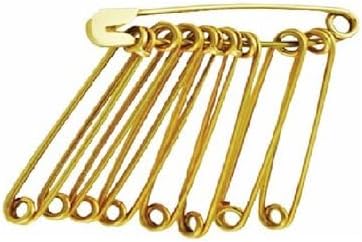 Chic Sewing Safety Pins 50-Piece Set, 19 mm Size, Gold