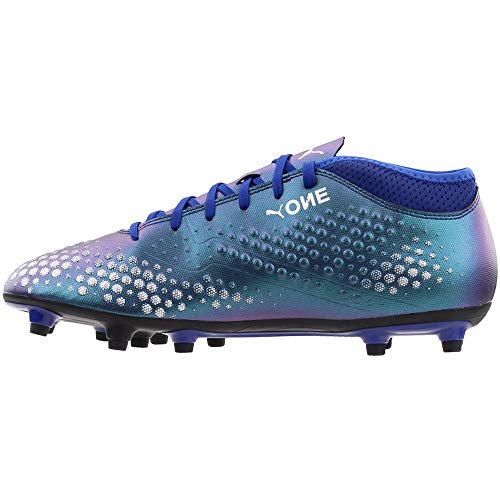 PUMA Puma Men's One 4 SYN Firm Ground Soccer-Shoe, Sodalite Blue Silver-Peacoat, 13 M US