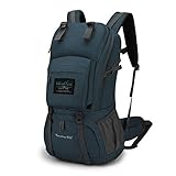 WindTook 40L Damen Rucksack Wanderrucksack Trekkingrucksack Daypack mit Regenschutz, 55 x 33 x 20 cm, Blau