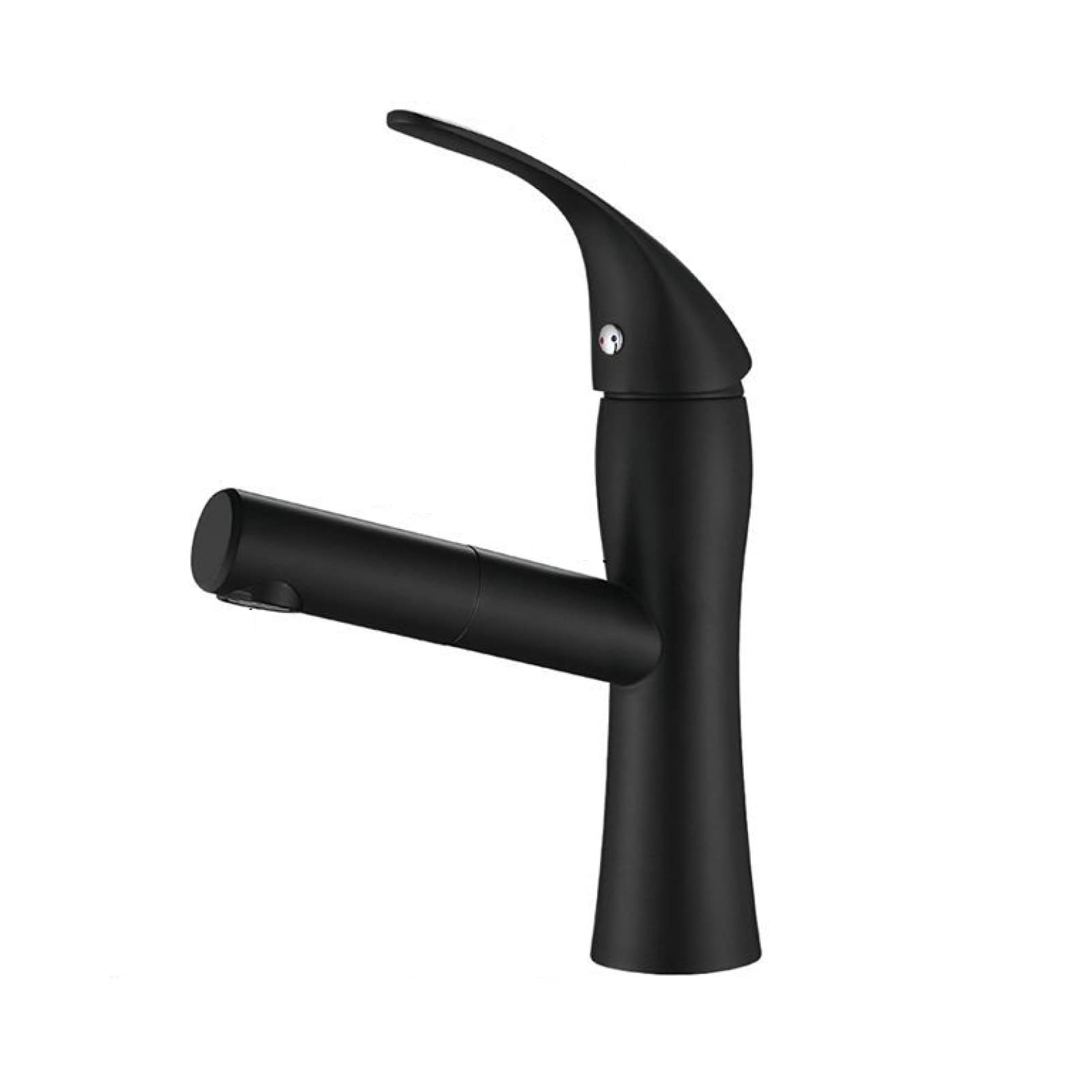 Mitigeur d'eau chaude et froide rétractable et rotatif pour lavabo monotrou