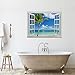 Removable Wall Sticker/Wall Mural - Beautiful Tropical View of Palm Tree on The Beach | Creative Window View Wall Decor - 36"x48"