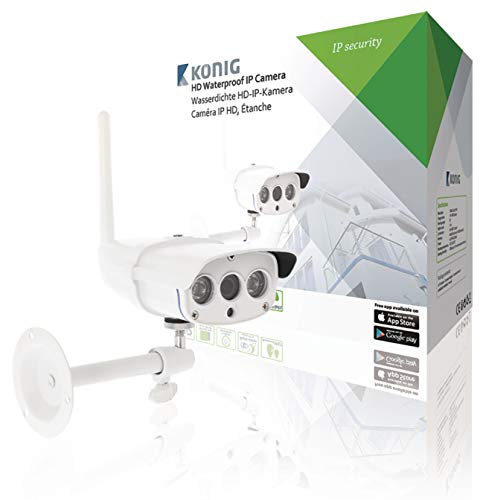 Preisvergleich Produktbild König SAS-IPCAM220 Sicherheitskamera IP außen Kabelschuh weiß 1280 x 720Pixel Überwachungskamera