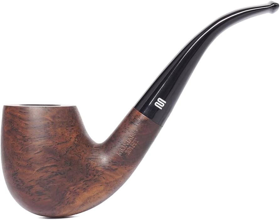 MUXIANG Tobacco Pipe Set with Two Mouthpieces, Churchwarden Stem for Gandalf Style, 9mm Filter Compatible with 10 Accessories
