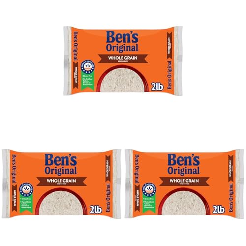 BEN’S ORIGINAL Whole Grain Brown Rice, 2 lb Bag (Pack of 3)