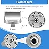 Upgraded W11418244 Range Knobs Compatible with Whirlpool Gas Stove Knob WCE55US0HB00 WCE55US0HB01 WCE55US0HS00 WCE55US0HS01, Surface Burner Cooktop Control Replacement W11130627 W11222054-4 Pack #1