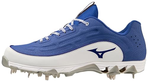 Mizuno - Mizuno Men's 9-Spike Ambition 3 Baseball Cleats, Royal-White, 12 UK