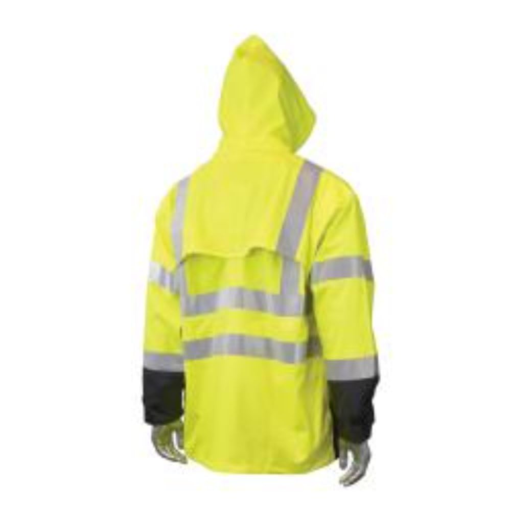 Radians RW11-3ZGR-3X Lightweight Waterproof Rip Stop Raincoat, 3X-Large