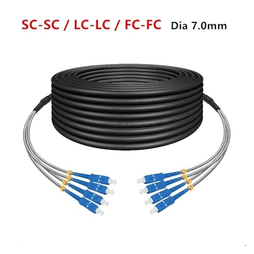 Câble fibre optique extérieur monomode pour relier deux bâtiments en SC-SC 10m 7mm