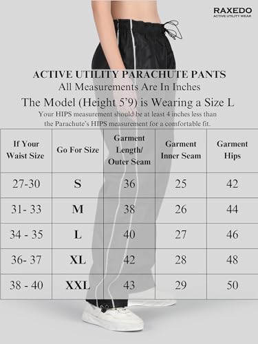 Image of Parachute Pants for Women - Water-Resistant Cargo Pants for Women | Stylish Activewear for Travel, Office, Gym, Trekking & Everyday Comfort | Korean Pants for Woman