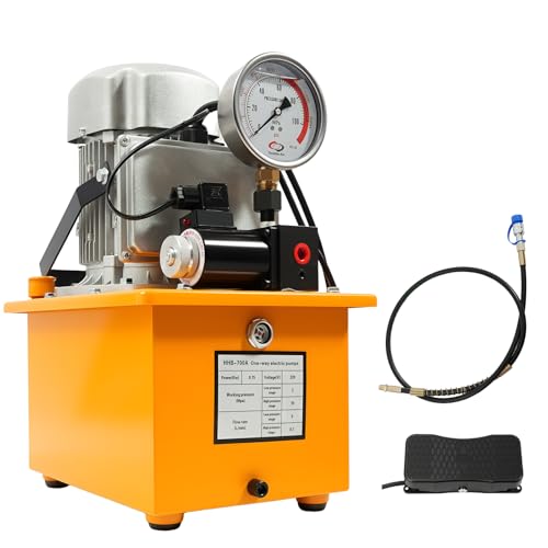 LKHDONG Pompe hydraulique électrique 700 bar Groupe hydraulique 750 W 220 V Pompe électro-hydraulique 70 Mpa Pompe haute pression avec soupape de sécurité, pompe...