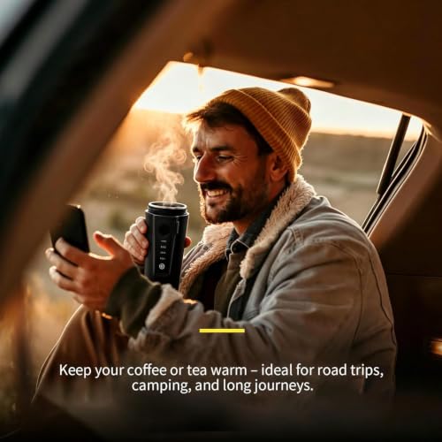 Image of 12V /24V Car Kettle, Portable Kettle for Hot Water (BLACK)