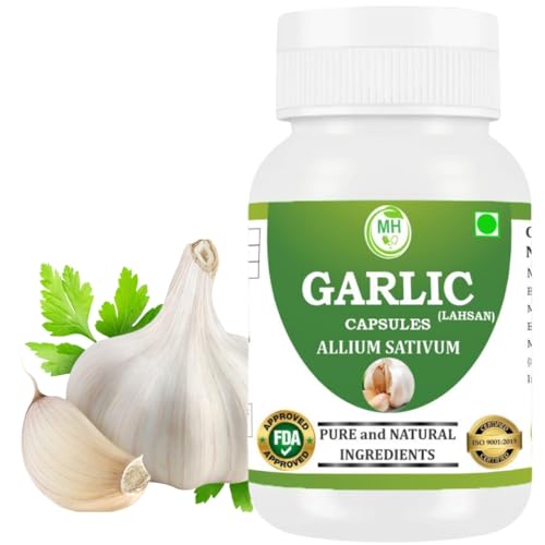 Morsan Healthcare Odourless Garlic Capsules 500mg | Allium Sativum Garlic Extract | 60 Vegan Capsules | Natural Herbal Supplement | Plant-Based, GMO Free, Gluten Free | Traditional Herb | Pack of 1