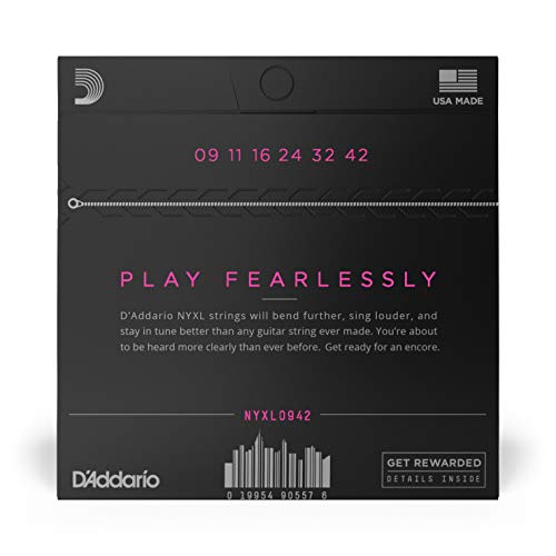 D’Addario NYXL0942 Cordes pour guitare électrique Super Light 09-42 - Les Beatles, Paul McCartney, John Lennon, RIngo Starr, George Harrison D'Addario NYXL0942 Cordes pour guitare électrique Super Light 09-42 – Image 3