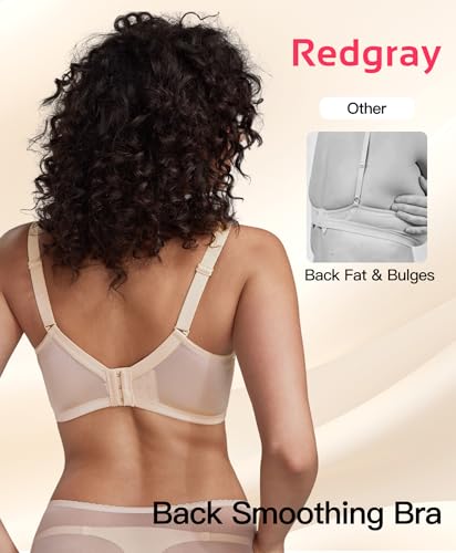 Image of Minimizer Bras for Women Full Coverage Lace Unlined Underwire Bras