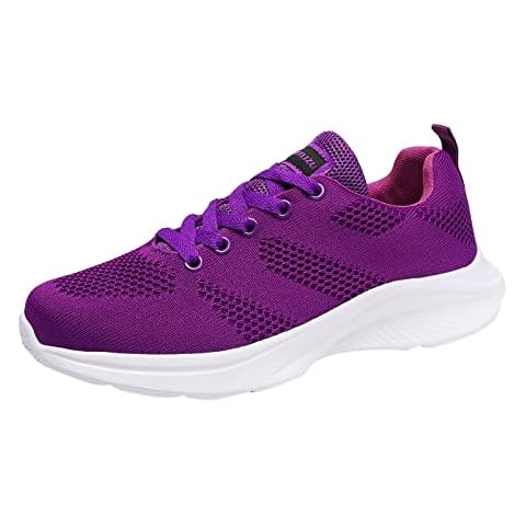 High Top Canvas Trainers Shoes for Women Girls Casual Lace Up Retro Plimsolls Plimsoles Flat Gym Sports Trainers Lightweight Sneakers Fashion Pumps (6.5, Purple) Cover