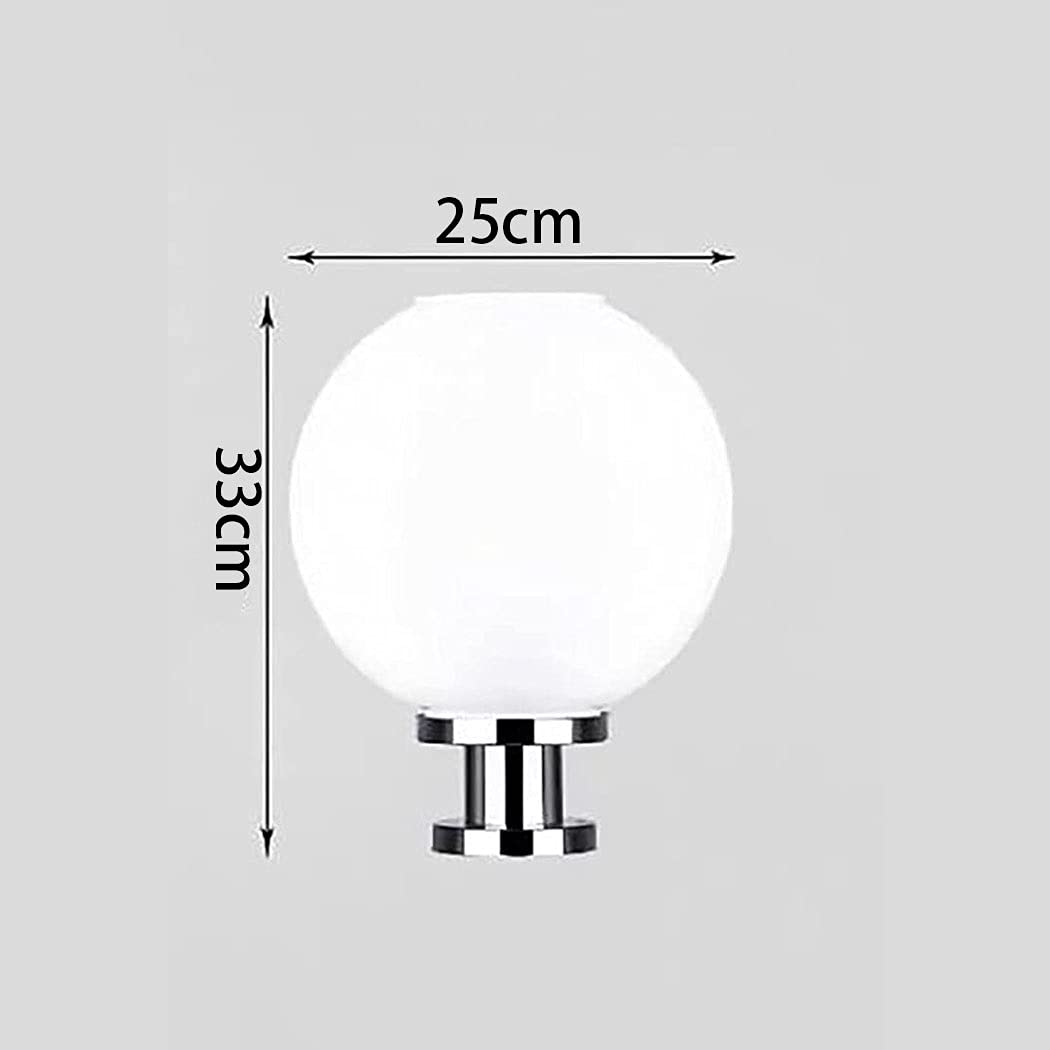 Lampada Solare Lampada da Esterno per Testata Recinzione Lampada da Giardino Lampada da Cancello a Sfera per Uso Domestico Impermeabile Super Luminoso Lampione da Strada Solare Luci da Esterno (Size :