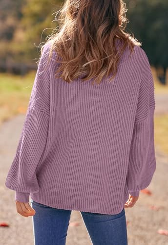 Image of PRETTYGARDEN Womens Sweaters Spring 2026 Oversized Chunky Knitted Pullover Sweater Casual Long Sleeve Crewneck Cute Sweaters