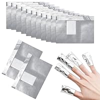Qufiiry 200 Stück Nail Polish Remover Wraps Pads, Aluminiumfolie Nagellack Remover Pads, mit Fusselfreien Wattepads, Hilfsmittel Zum Einfachen Entfernen Von Nagellack