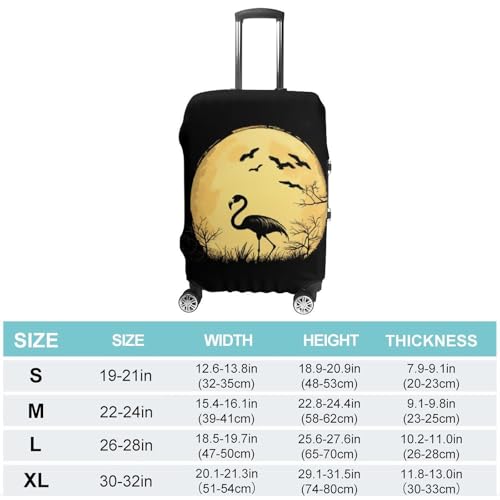 Flamingos Silhouette Luggage Covers Washable Travel Suitcase Cover Elastic Baggage Protector2