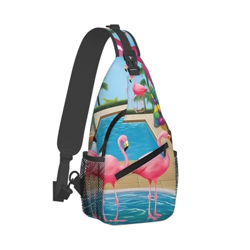 Bolso cruzado casual para hombres y mujeres negro miniatura 2