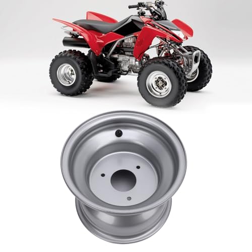 8 Zoll Go Kart Rad Rand 18x9.50-8 ATV Rad Rand Hochfestigkeit Aluminiumlegierung 8 Zoll Rad Rand Hub für Go Karts Carts Silber (Drei Loch (Lochabstand: 78 mm / 3,07in)