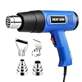 BLUE BAZAAR 2000W Heat Gun with 2 Temperature Modes Fast-Heating Hot Air Gun with 4 Nozzles – Heavy-Duty Hot Air Tool for Paint Stripping, PVC Shrinking Crafts Heating & DIY Projects