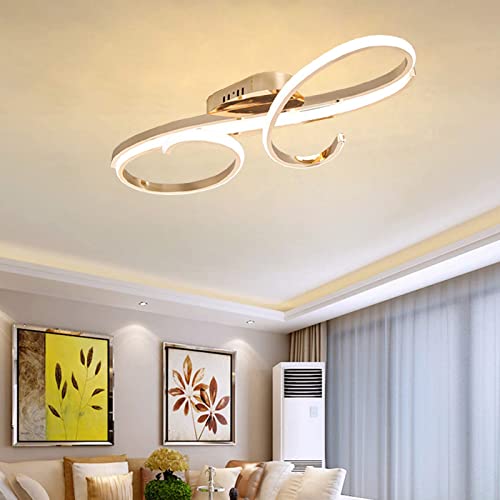 Plafond LED dimmable avec télécommande 60W noir pour salon