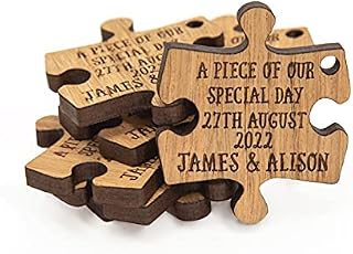 Mr & Mrs PUZZLE Table Decoration Wedding Favours Table Confetti Personalised Wedding Tags