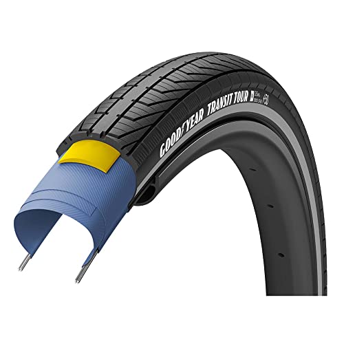 Goodyear Transit Tour Tire, 700X35C, Wire, Clincher, Dynamic:silica4, S3: Shell, 60Tpi, Black #TOP18