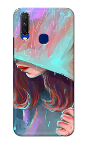 Image of PRINTFIDAA Pretty Woman Under The Umbrella Painting Printed Designer Hard Case for Vivo Y12 / Vivo Y11 (6.35 inch) Back Cover -(e) RPM1007