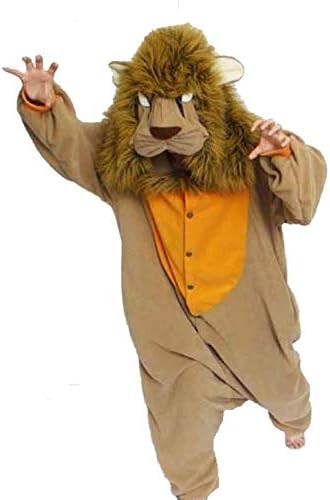 Lion Kigurumi Cushzilla Animal Adult Anime Costume Pajamas Standard Brown
