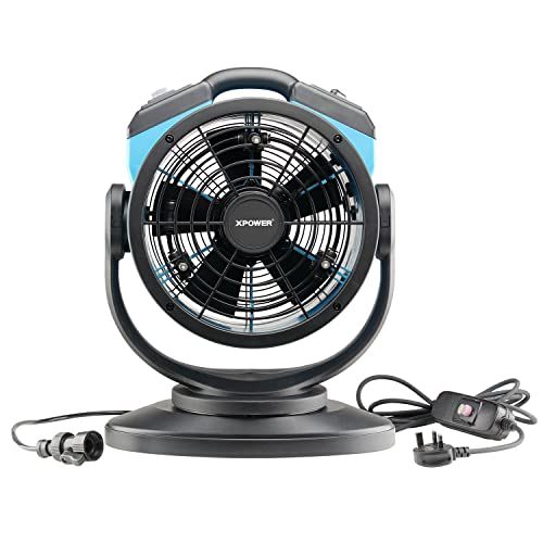 XPower Ventilador de nebulización para exteriores, oscilante, resistente, potente de alta velocidad, ideal para camping, patios, picnics y más (FM-68)