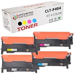 UniversoCartuccia® Toner compatibel met Samsung Xpress C430W SL-C430W C480 SL-C480fW SL-C480 SL-C480 SL-C480FN C432 C482 (CLT-P404S Kit 4 kleuren)