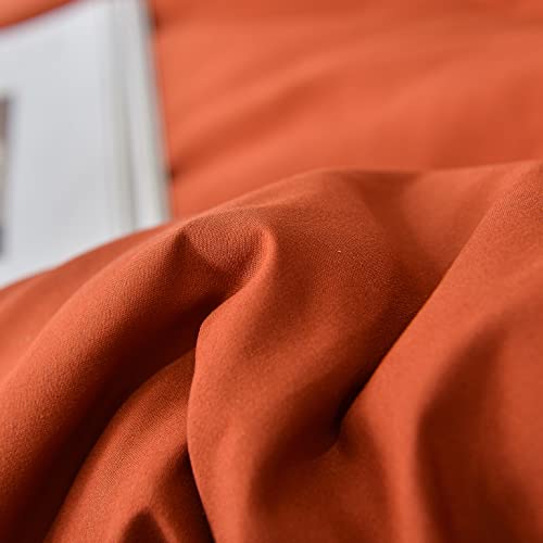 Crushhomes Terracotta Tassel Comforter Set Twin, Boho Fringe Tufted Farmhouse Bedding Sets 3 Pcs, Soft Microfiber Burnt Orange Western Lightweight Bed Set（1 Comforter And 1 Pillowcases #TOP4