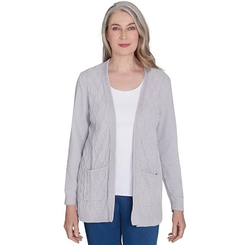 Image of Alfred Dunner Women's Classics Chenille Cardigan with Pockets