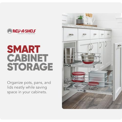 Image of Rev-A-Shelf Pullout Organizer for Cabinets, Min Opening Width of 11.5 inch