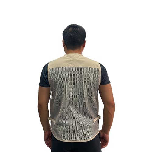 OLYMPINA Colete masculino de pesca, safári, caminhada, viagem, fotografia, com vários bolsos, colete