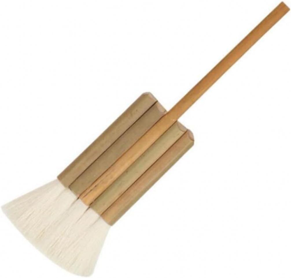 1pc 5-Row Origami Hake Brush with Pipe Handle, Sheep & Goat Hair for Watercolor Artist Art Supplies