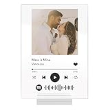 With Love From Julie Acrylic Music Plaque Personalized Photo Song Picture - Custom Favorite Song Picture Gifts - Anniversary - Add Your Customized Image & Text for Him, Her, Couples Gift
