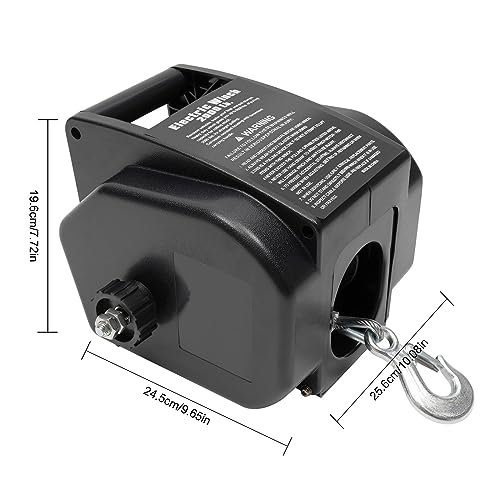 Winche Eléctrico para Barcos 12V 2000LBS con Control Remoto miniatura 4