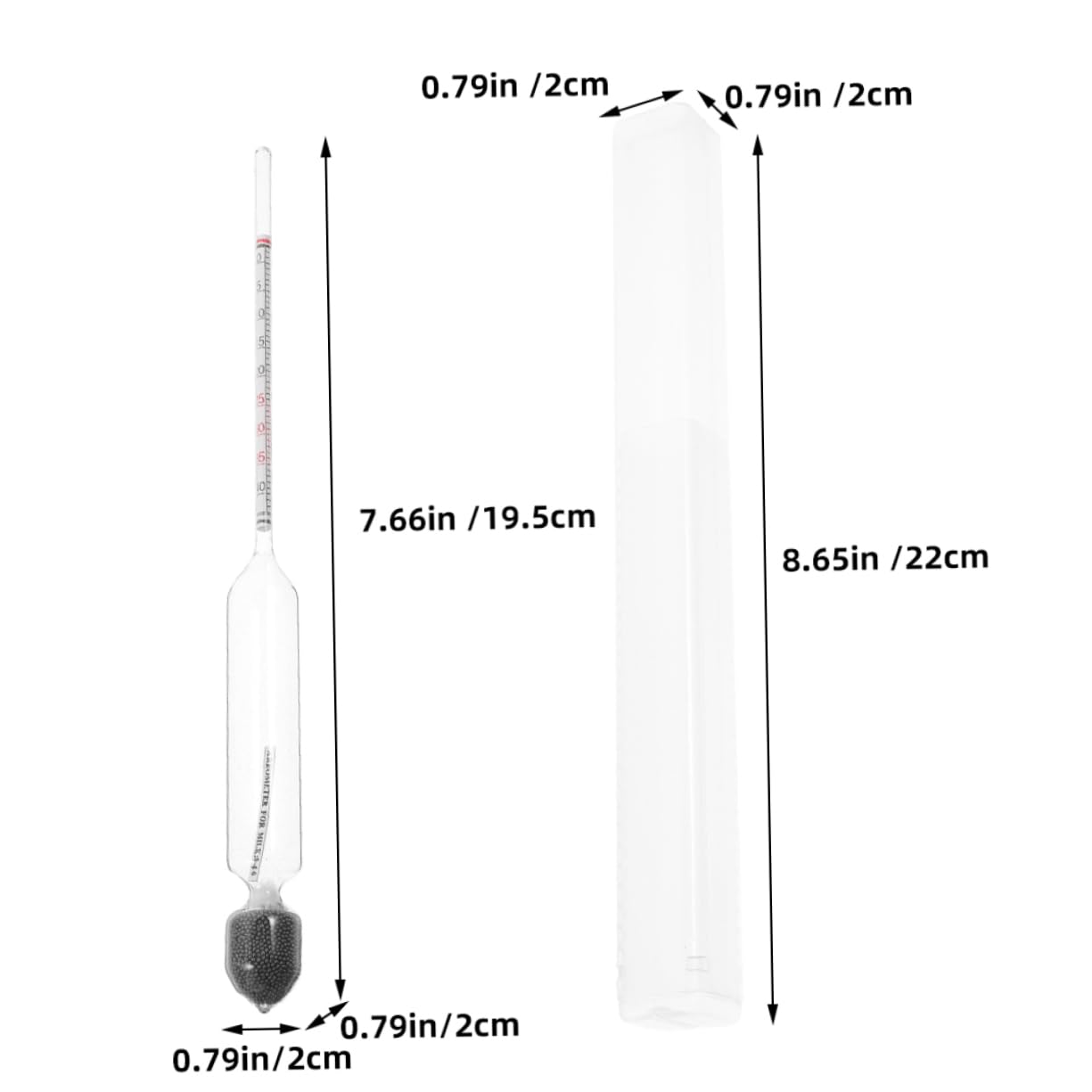 OUNONA Precision Lactometer Hydrometer for Milk Measurement Sturdy Construction for Home Kitchen