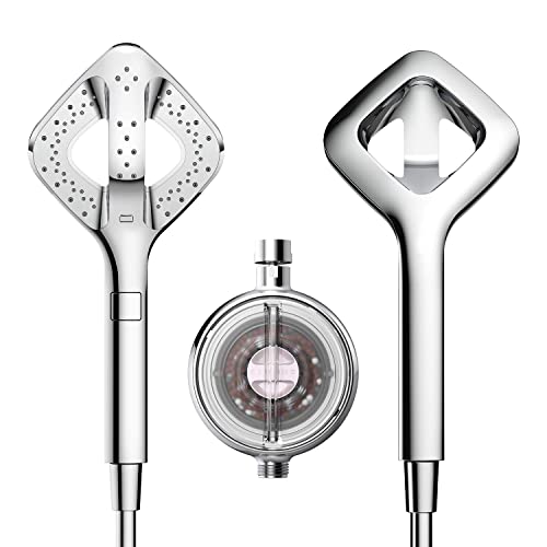 CIRRUS Ensemble de douche universel - pomme de douche haute pression et système d'aromathérapie et filtre purificateur d'eau - Chrome Cover