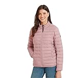 TOG24 Gibson Womens Puffer Jacket lightweight Quilted Jackets Ladies Warm Winter Padded Coats for Outdoor Travel Hiking Faded Pink 14