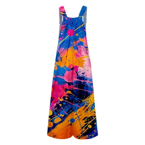 Combinaison imprimée décontractée ample style utilitaire femme à poches - 4