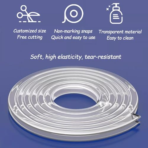 Rubber Edge Trim, U Channel Edge Protector, Glass Edge Seal Strip, Edge Banding for 0.5-26 Mm Edge, Edge Protector Strip for Sharp Edge(4-5mm)